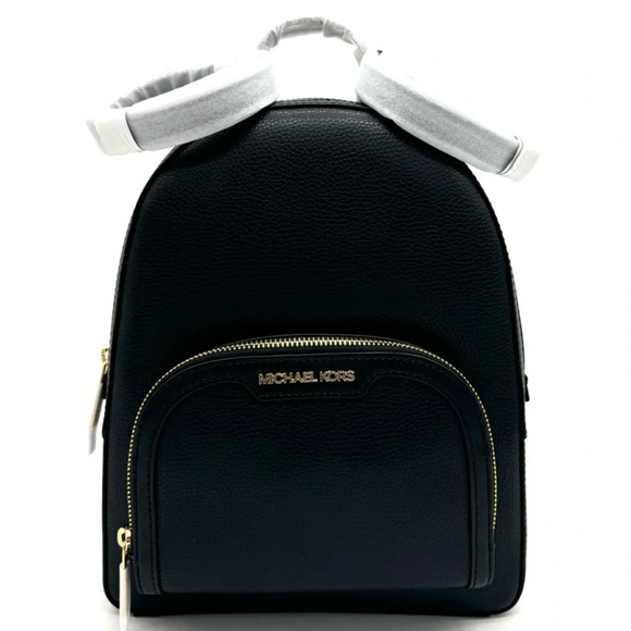 Michael Kors Medium Jaycee Backpack Black/Gold - Picture 1 of 12